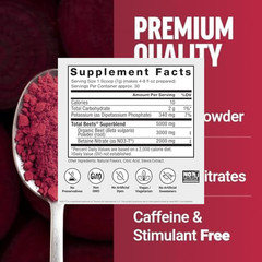 Force Factor Total Beets Circulation Superfood Beet Root Powder Nitric Oxide