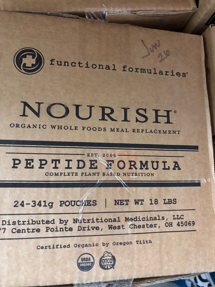 24 Pack Functional Formularies Nourish Peptide Organic Tube Feeding Formula