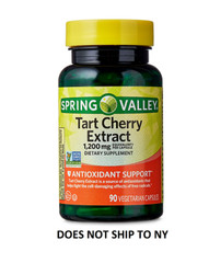 Spring Valley Tart Cherry Extract Antioxidant Support Dietary 1,200 mg, 90 Count