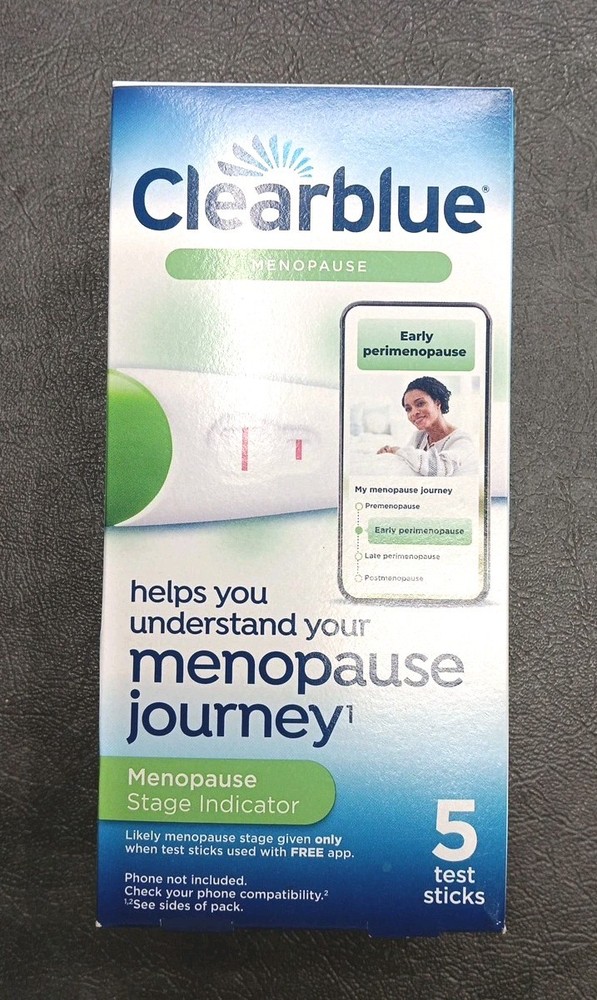Clearblue Menopause Stage Indicator 5 Test Sticks Exp 02-2026 SEALED