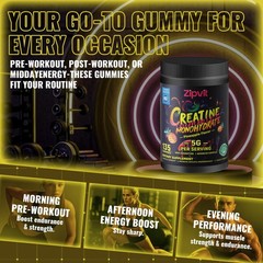 Zipvit Creatine Monohydrate Gummies Nsf Certified Creatine Gummy 5G Dose For