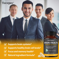 Brain Health Supplement Improves Memory Focus Support Thinking Health 30-120 Cap