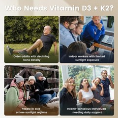 Corefeel Vitamin D3 K2 10,000 IU, MK|7, mcg 200 Coconut 300 Oil Softgels, 2 i