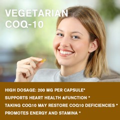 CoQ-10 200mg 240 Softgels Coq10 Co Q10 Coenzyme Heart Support NON GMO