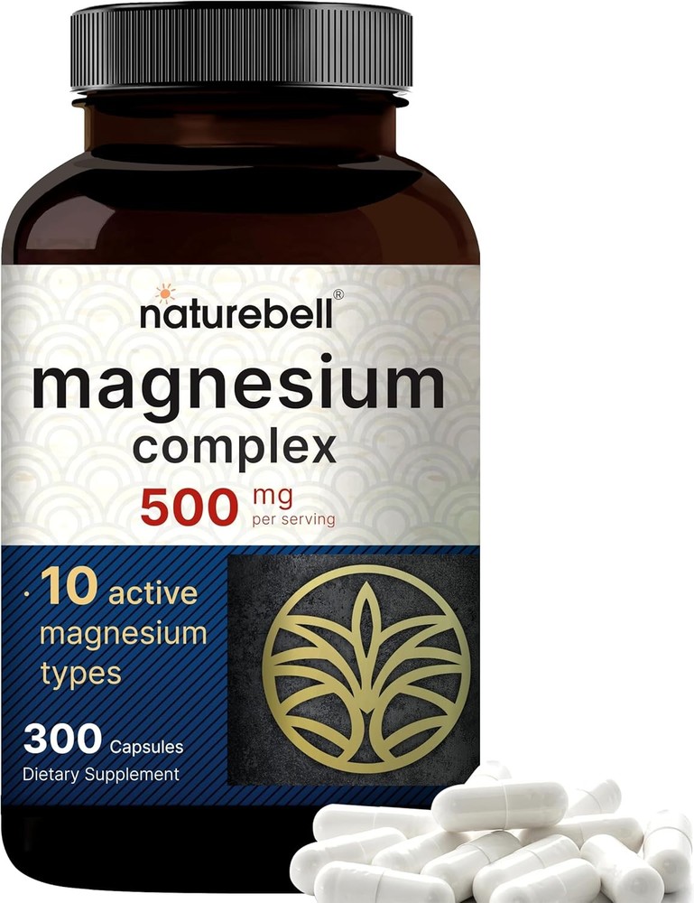 NatureBell Magnesium Complex Supplement 500mg, 300 300 Count (Pack of 1)