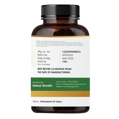 HERBAL.GROWTH Moringa 1000mg Capsules 60 Count Pack of 3