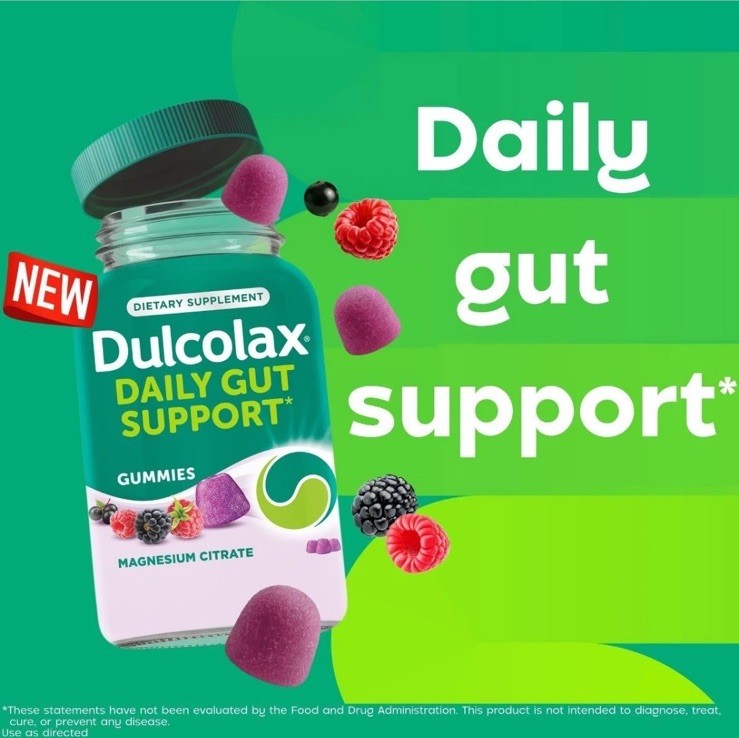 Dulcolax Daily Gut Support Gummies Magnesium Citrate Berry 60ct x2 NEW SEALED