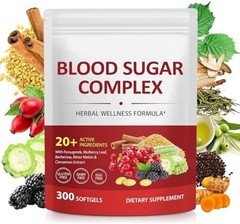 300 Softgels Blood Sugar Complex Supplement | 20+ 300 Count (Pack of 1)