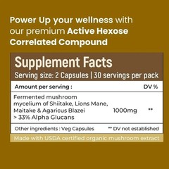 Rooted Active’s Organic Active Hexose Correlated Compound (60 Capsules) g575
