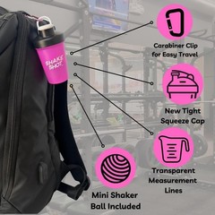 Stylish 4oz Pink Mini Shaker Bottle for Pre-Workout & Small Scoop Supplements