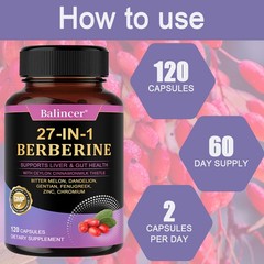Berberine Supplement Enhance Immune Function Antioxidants 30/60/120 Capsules