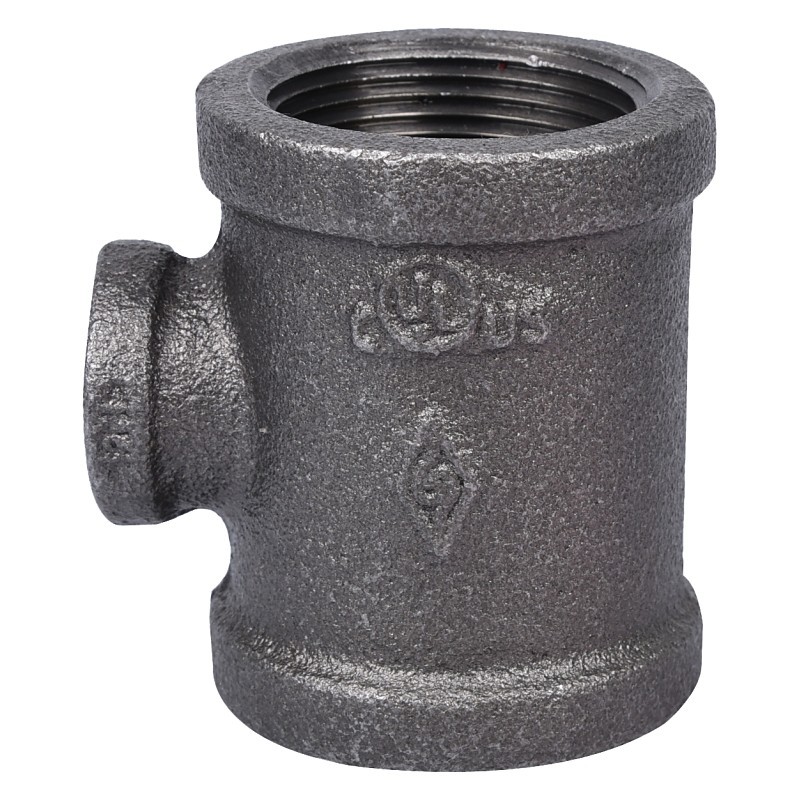 ProSource B130R 32X15 Pipe Tee, 1/2 x 1-1/4 in, Threaded, Malleable Iron, SCH 40