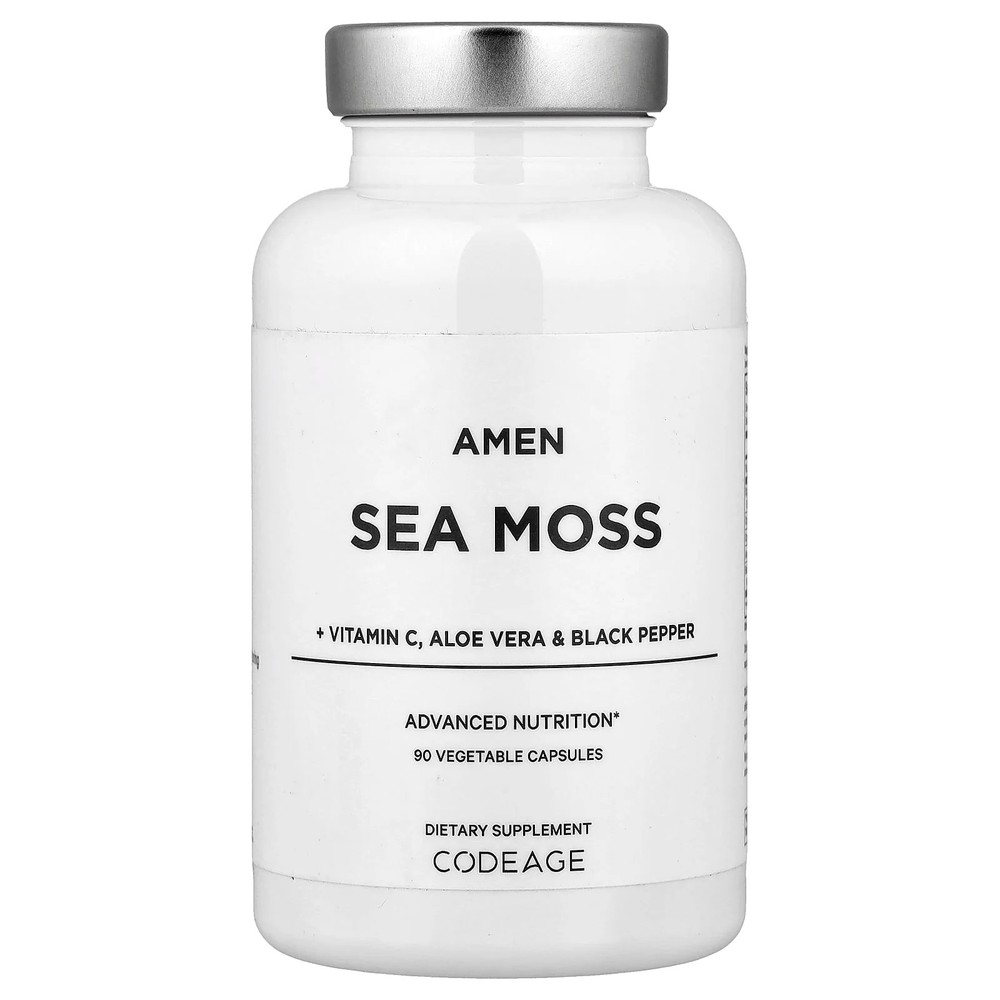2 X Codeage, Amen, Sea Moss + Vitamin C, Aloe Vera & Black Pepper, 90 Vegetable