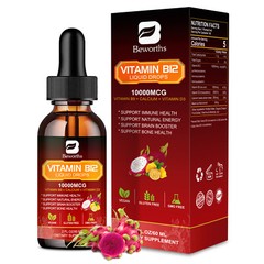 Extra Strength Vitamin B12 Liquid Vit B 12 Drops Energy Booster Methylcobalamin