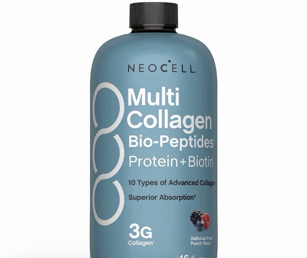 NeoCell Multi Collagen Bio-Peptides + Biotin Liquid Fruit Punch 16 fl oz