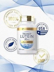 Lutein 20mg and Zeaxanthin | 300 Softgels | Non-GMO & Gluten Free | by Carlyle