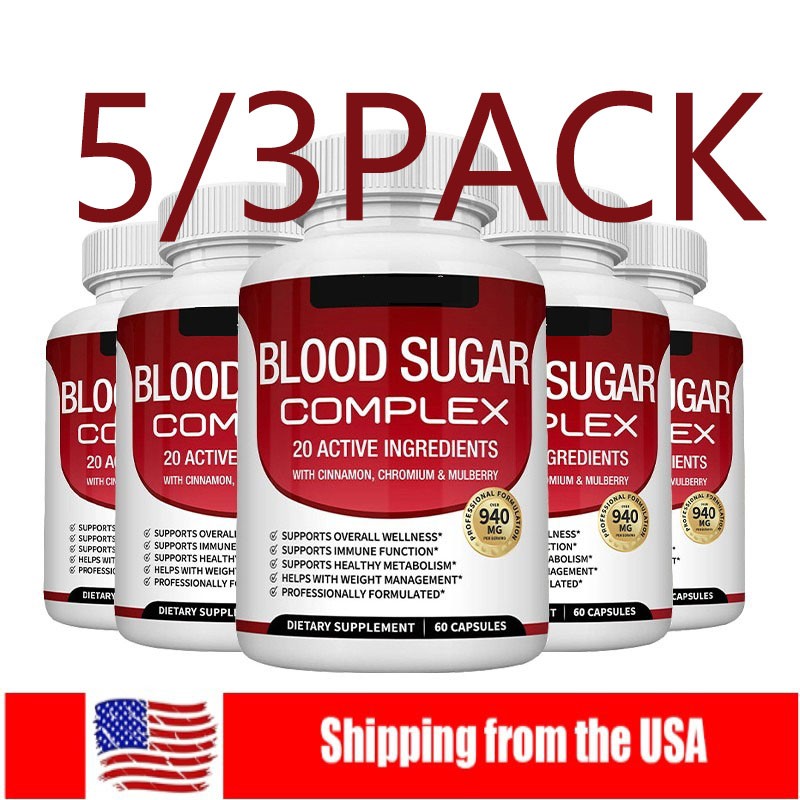 5/3bottles Blood Sugar Complex w/ Cinnamon, Chromium & Mulberry 60 Capsules