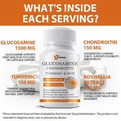 Glucosamine Chondroitin Turmeric MSM Triple Strength Joint Support 2100mg