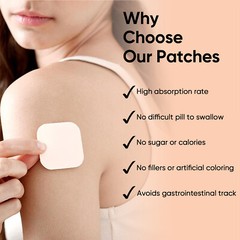 30 day Supply Vitamin B12 Patches B-12 Complex Energy Boost Patch Fitness 500mcg