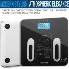 Digital Body Fat Scale with Backlit LCD – Weight, BMI, Muscle, Water, 400 lbs Ca