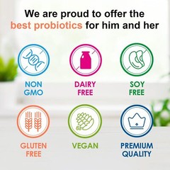 100 Billion Probiotics CFU Potency Gut Health Women Men 60 Capsules