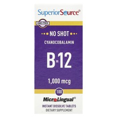 Cyanocobalamin B12, 1,000 mcg, 100 MicroLingual® Instant Dissolve Tablets