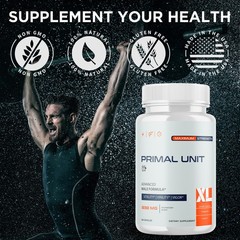 (2 Pack) Primal Unit XL Advanced Male Health Support PrimalUnitXL 120 Capsules