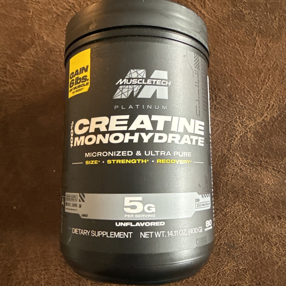 MuscleTech Creatine Monohydrate Powder 5g Unflavored – 80 servings