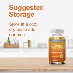 Vitamin E 1000 Iu Capsules 670mg – Supports Skin, Hair, Immune and Eye Health