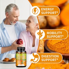 Turmeric Curcumin Capsules-with Bioperine,Ginger-High Absorption Triple Strength
