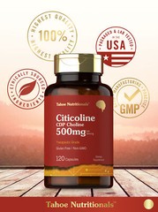 Citicoline 500mg | 120 Capsules | CDP Choline Supplement | by Tahoe Nutritionals
