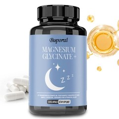 Magnesium Glycinate 120pcs, Reduce Stress, Improve Mood, Support Nervous Health