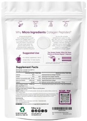 Micro Ingredients Multi Collagen Peptides Powder 16oz – Type I II III V X Unflav