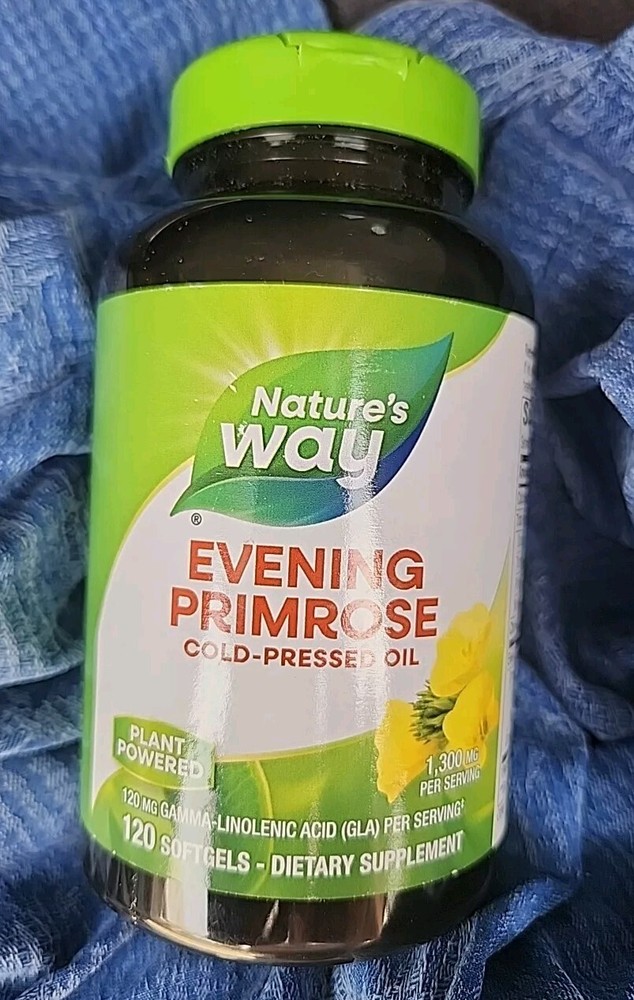 Nature’s Way, Evening Primrose, Cold Pressed 1,300 mg, 120 Softgels Exp 05/27