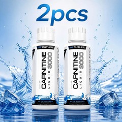 2 PACKS-NEW Cutler Nutrition Liquid Carnitine 3000mg Blue Sharks flavor SEALED**