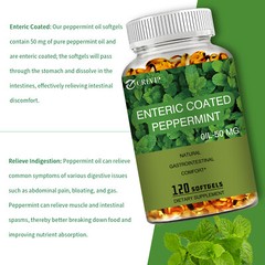 Enteric Coated Peppermint 50mg -for Abdominal Pain,Inflammatory,Bloating and Gas