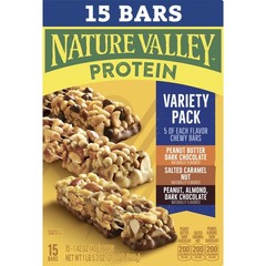 Nature Valley Protein Bars Variety Pack, Gluten Free 15 Count (Pack of 1)