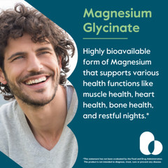Magnesium Glycinate 400mg (240 Vegetarian Capsules)-No Stearates- Non GMO