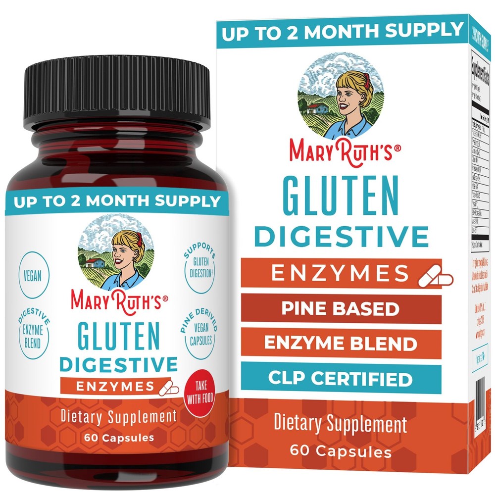 MaryRuth’s Gluten Digestive Enzymes | Up to 2 Month 60 Count (Pack of 1)