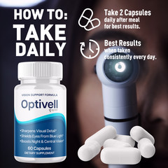 Optivell Vision Support Formula Pills, Opti Vell Eye Health (60 Capsules)