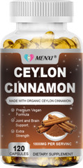 Pure Cinnamon Capsules, True Sri Lanka Certified Organic Ceylon Cinnamon 240ct