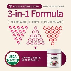 USDA Organic Beet Root Powder Nitric Oxide Supplements Men Women withPomegranate