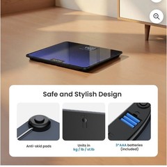 DescriptionRENPHO 550lb Digital Bathroom Scale – High Capacity Body…