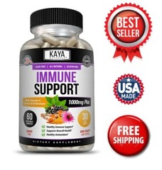 Immune System Booster, Elderberry, Zinc, Probiotics, Echinacea, Garlic, Turmeric