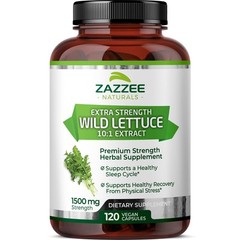 Zazzee Extra Strength Wild Lettuce 10:1 Extract, 1500 Mg Strength, 120