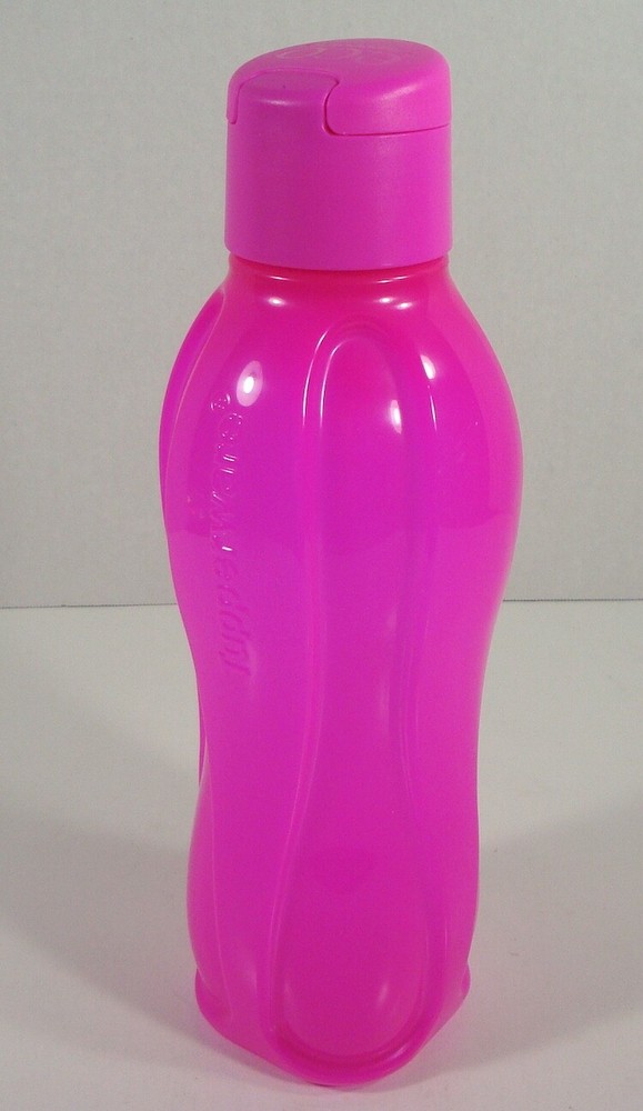 Tupperware Eco PINK 10″ Water Bottle Flip Top 25oz NEW UNUSED