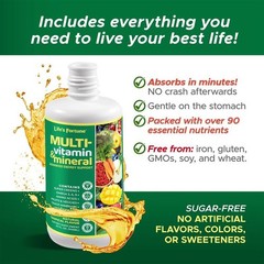 Life’s Fortune Liquid Multivitamin for Adults Men 32 Fl Oz (Pack of 1), White