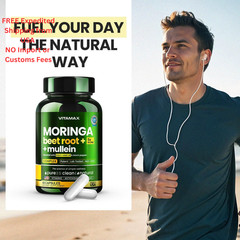 Moringa Capsules, Beet Root, Mullein Leaf – Energy, 60 Count (Pack of 1)