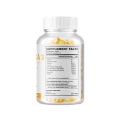 Omega 3 Fish Oil Capsules 5x Strength 3600mg EPA & DHA Highest Potency 3 Pack