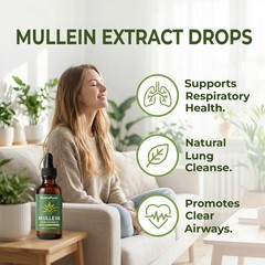 SCEZROB Nutrapure Mullein Extract Drops for Lung, Organic 1 Fl Oz (Pack of 1)